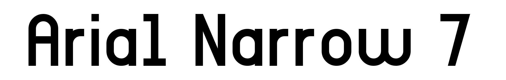 Arial Narrow 7